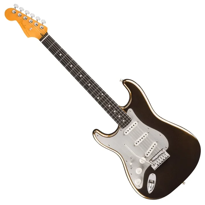 Fender American Ultra II Left Hand Stratocaster Electric Guitar Ebony Fingerboard in Texas Tea w/Case – 0119161790