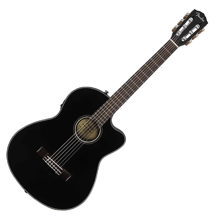 Fender CN 140SCE Classical Thinline Acoustic Electric Nylon String in Black w/Case – 0970264306