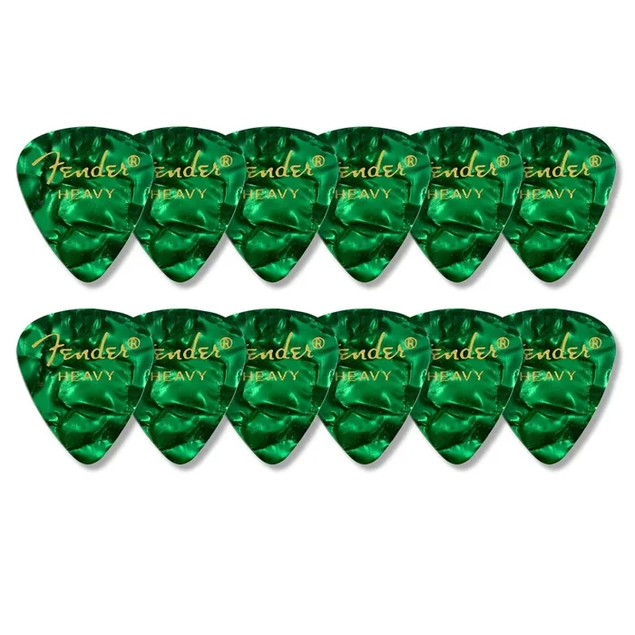 Fender Heavy Green Celluloid 351 Pick Pack – 1980351971