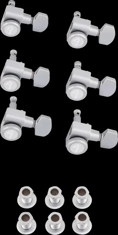 Fender Locking Stratocaster/Telecaster Tuners – Brushed Chrome (Set of 6)