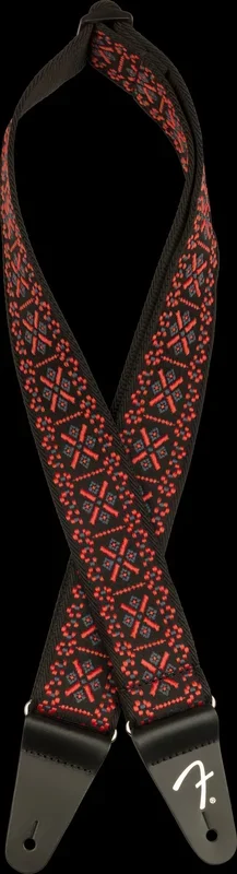 Fender Pasadena Woven Strap Lattice Red 2″