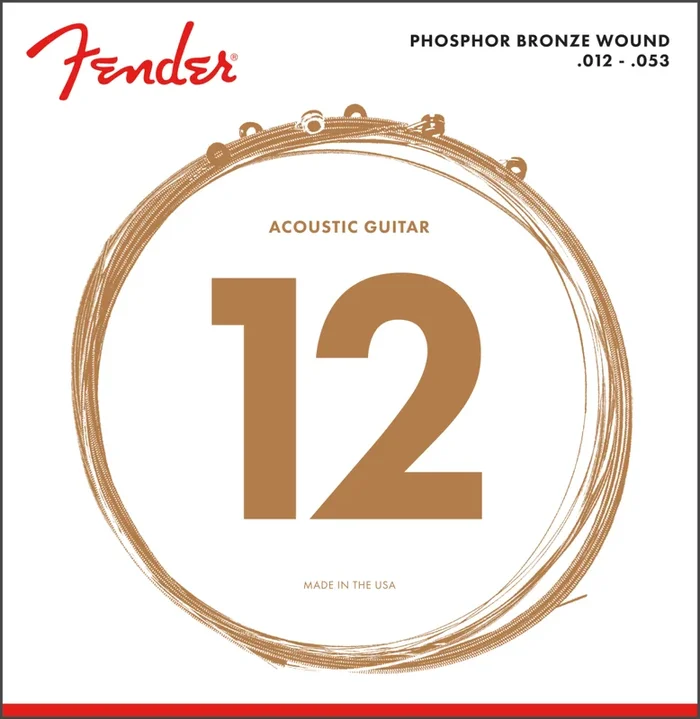 Fender Phosphor Bronze 12-53 Acoustic Guitar Strings