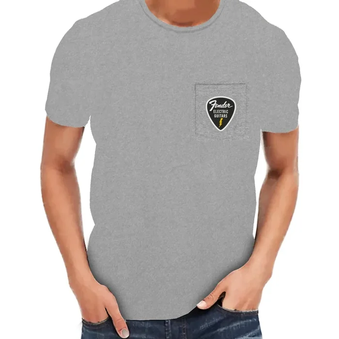 Fender Pick Patch Pocket T Shirt In Athletic Gray M – 9192600406