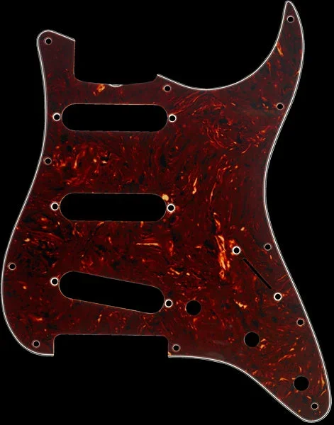 Fender Pickguard – Stratocaster SSS 11-Hole – Vintage Tortoise Shell 4-Ply (Truss Rod Notch)