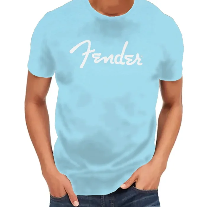 Fender Spaghetti Logo T Shirt Daphne Blue XXL – 9192222806