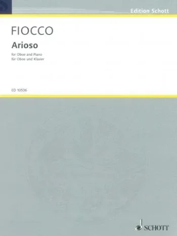 Fiocco : Arioso: Oboe & Piano (Schott)