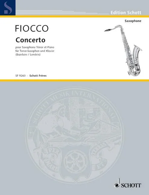 Fiocco: Tenor Saxophone Concerto