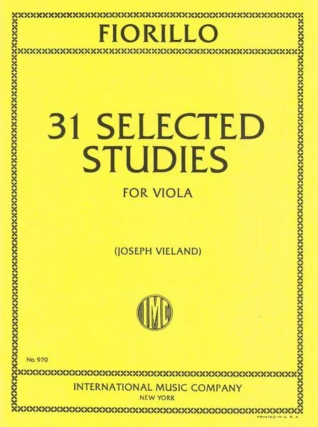 Fiorillo: 31 Selected Studies (arr. for viola)