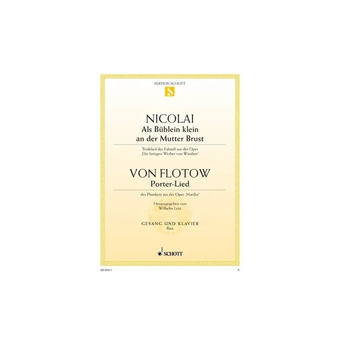 Flotow & Nicolai – Als Büblein klein an der Mutterbrust / Porter-Lied