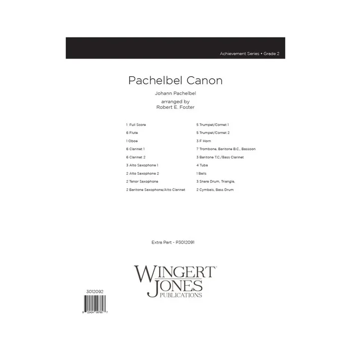 Foster, Robert E. – Pachelbel Canon – Full Score