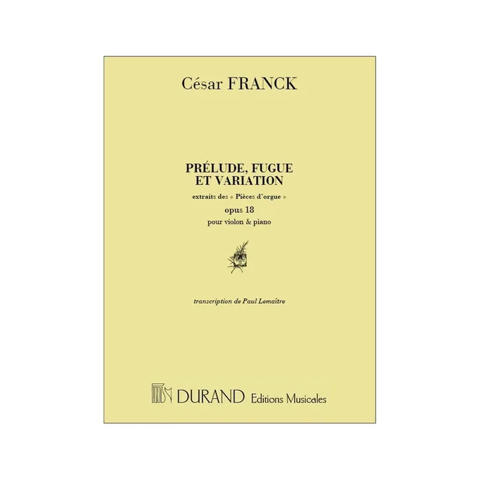 Franck, César – Prelude Fugue Et Variations Vl-Piano