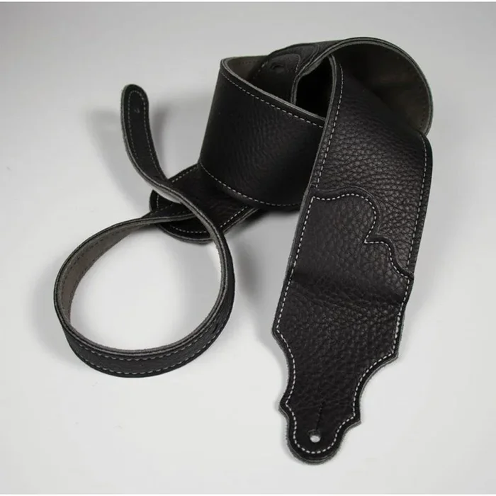 Franklin Original 3″ Black Glove Leather Strap with Silver Contrast Stitching