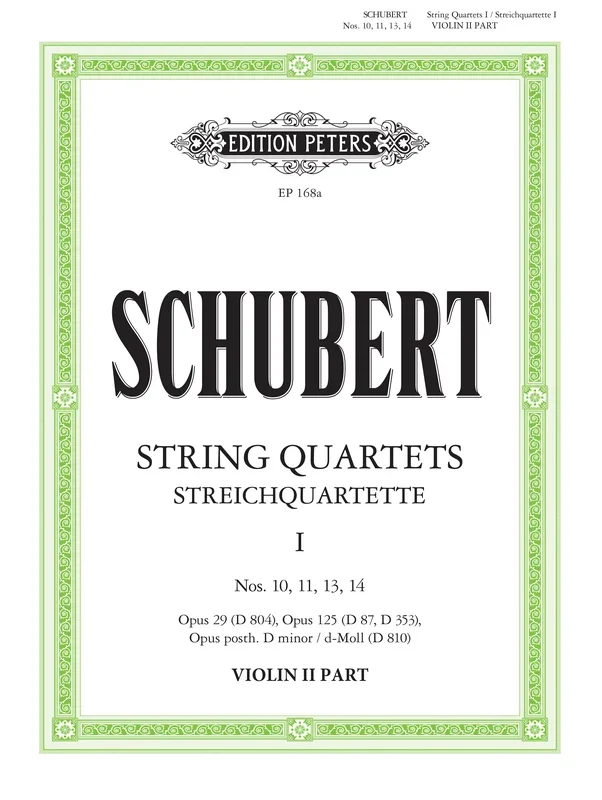 Franz Schubert : Franz Schubert : String Quartets Complete Band I – Violin – Faber Digital