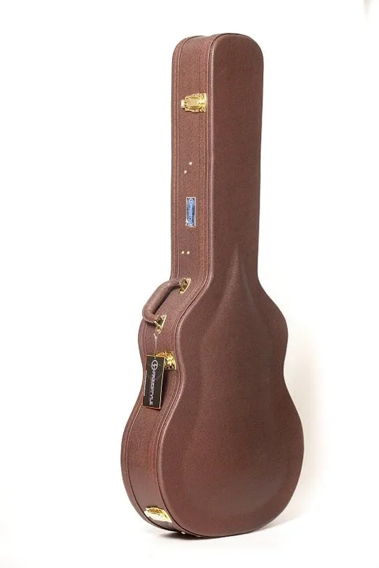 Freestyle Deluxe Wood Shell Electric Guitar Case Les Paul Style Brown