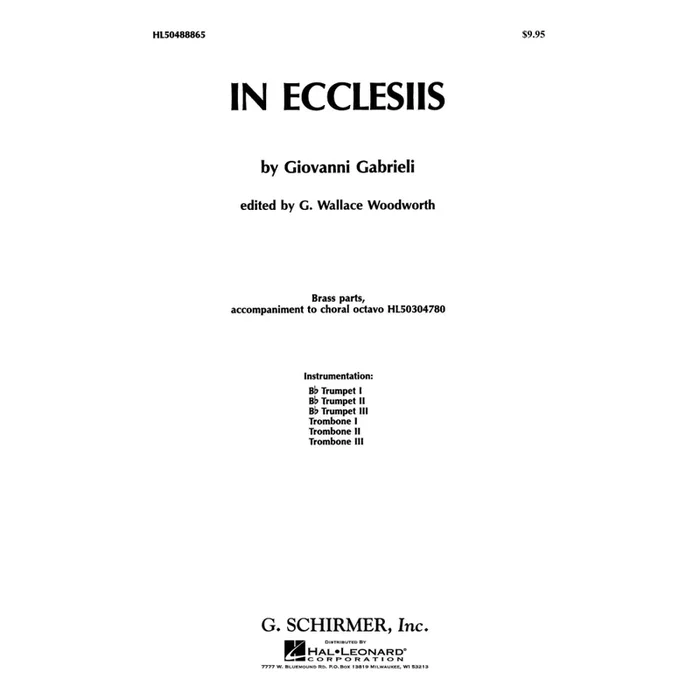 Gabrieli, Giovanni – In Ecclesiis Brass Parts