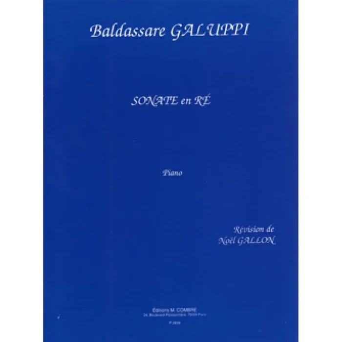 Galuppi, Baldassare – Sonate en ré