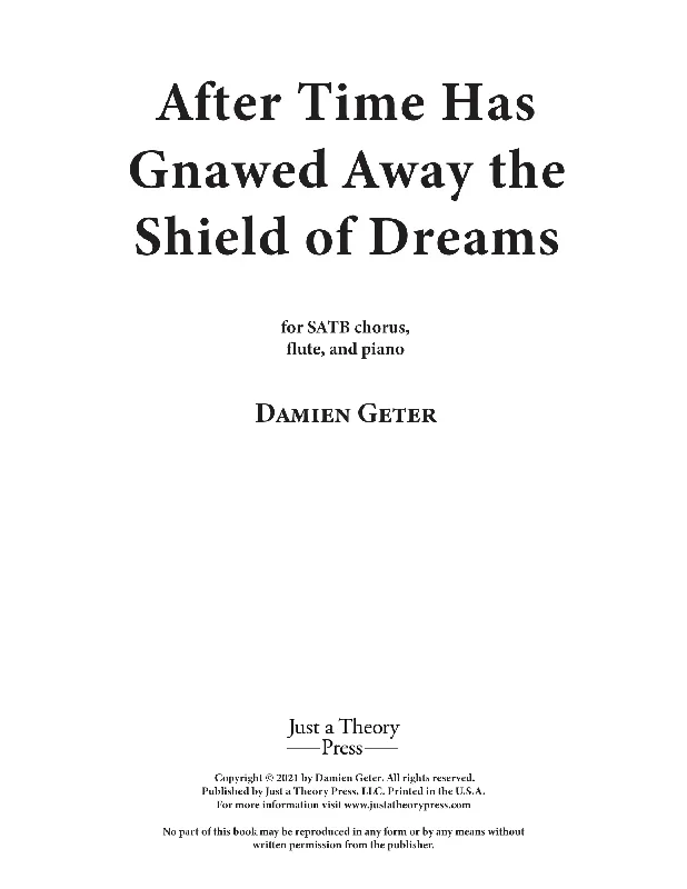 Geter: After Time has Gnawed Away the Shield of Dreams