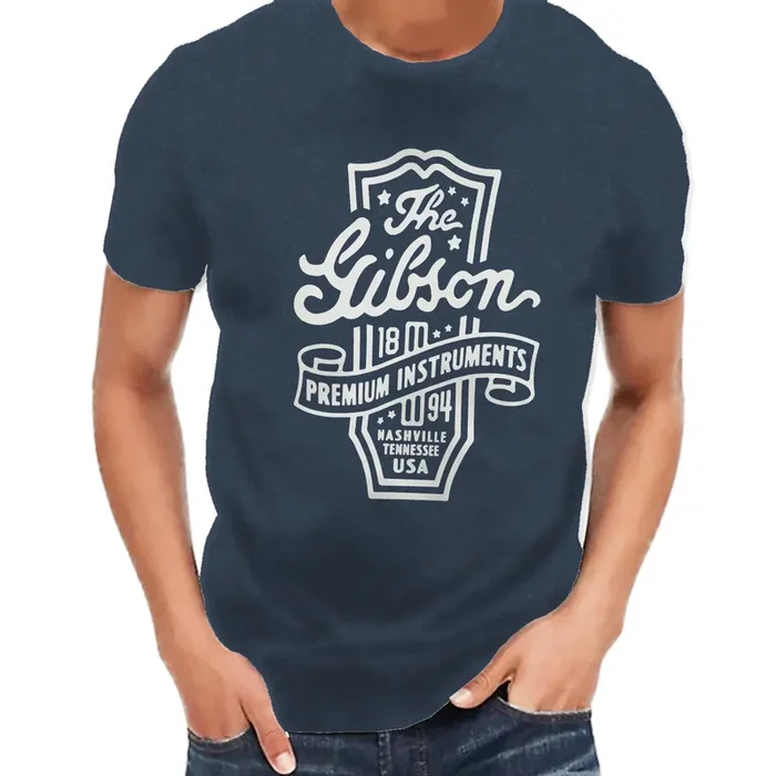 Gibson Premium Instruments T Shirt In Navy | Small – GTSPREMNVYSM