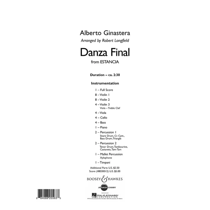 Ginastera, Alberto – Danza Final