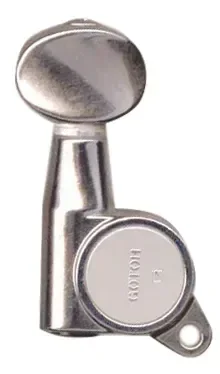 Gotoh Acoustic Machine Heads 3-a-Side Chrome Round Vintage Style