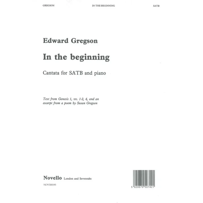 Gregson, Edward – In The Beginning