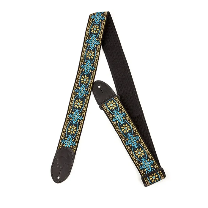 Gretsch G Brand Blue/Orange Black Ends Guitar Strap – 9220060104