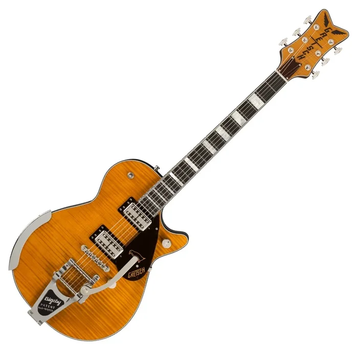 Gretsch G6134TFM NH Nigel Hendroff Penguin Electric Guitar in Amber Flame w/Case – 2400749820