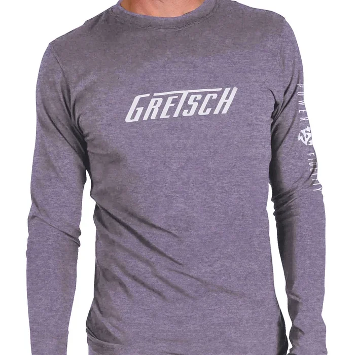 Gretsch Logo Power & Fidelity Long Sleeve T Shirt Gray S – 9227367406