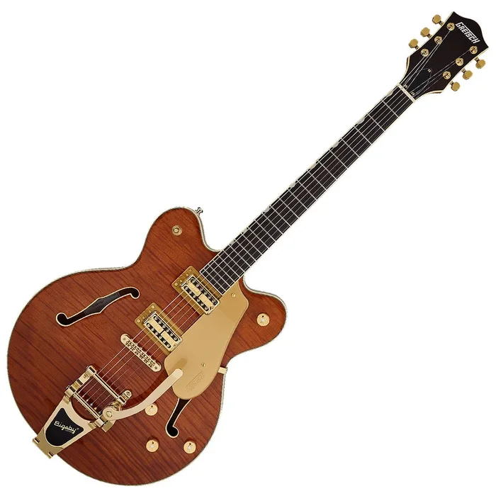 Gretsch LTD Electromatic Broadkaster Electric Guitar Flame Okoume Bigsby Rosewood in Roundup Orange – 2508840523