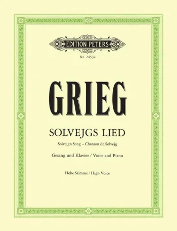 Grieg : Solveigs Song C Majar: High Voice Solo Song (Peters)