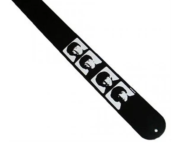 Guitar Strap-Leather Klondyke Black- Fab Four