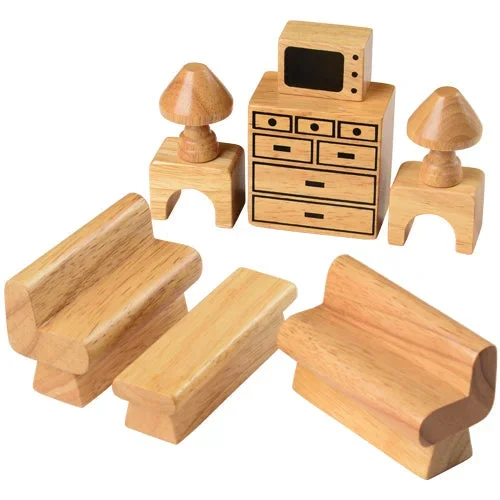 Hardwood Doll House Furniture – Living Room