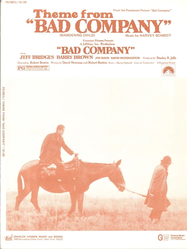 Harvey Schmidt : Harvey Schmidt : Theme from Bad Company (Wandering Child) – Piano – Faber Digital