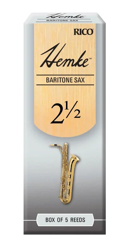 Hemke Baritone Sax Reeds, Strength 2.5, 5-pack