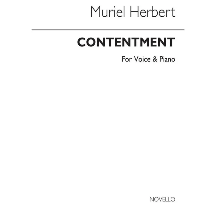 Herbert, M. – M Contentment Low Voice And Piano (F Major)