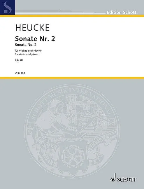 Heucke, Stefan : Heucke, Stefan : Sonate No. 2, – violin and piano – Schott Digital
