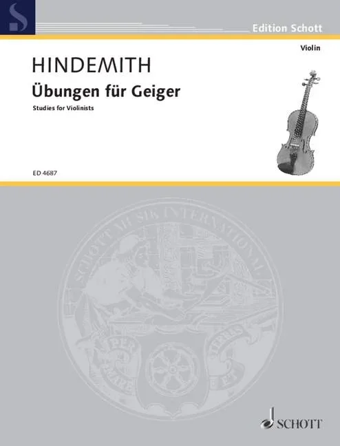 Hindemith, Paul : Hindemith, Paul : Studies for Violinists, – violin – Schott Digital