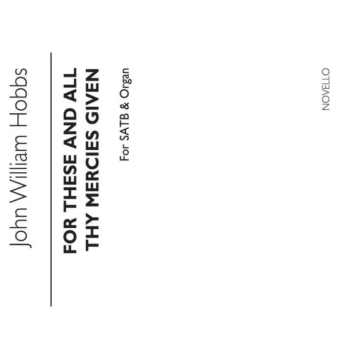 Hobbs, John William – For These And All Thy Mercies Given (Hymn Tune)