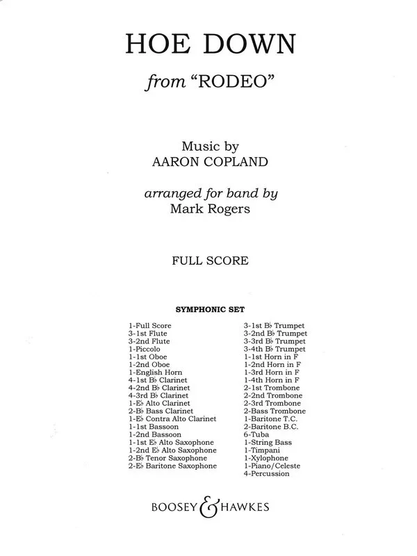 Hoe Down Band Score