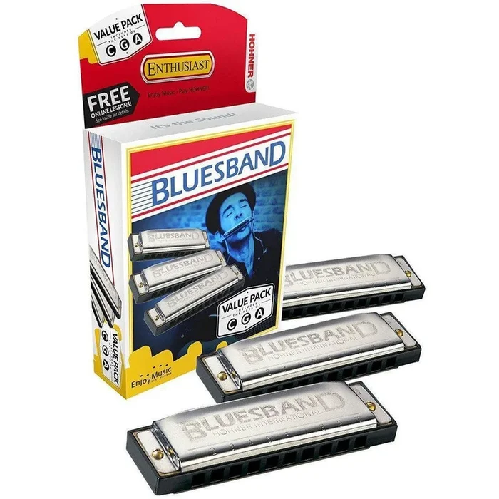 Hohner 3P1501BX Bluesband 3-Pack – Keys of G, A, and C