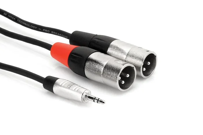 Hosa Technology 3′ REAN 3.5mm TRS to Dual XLR Male 24 AWG
