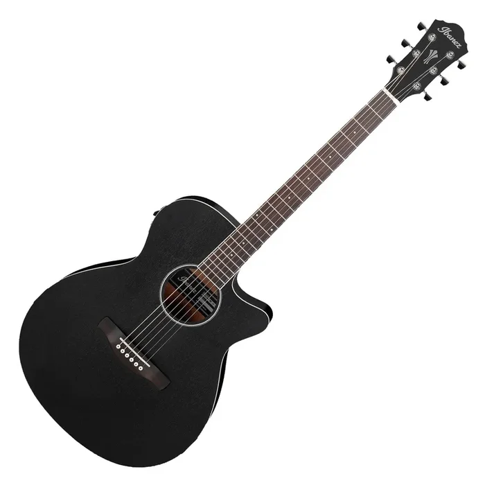 Ibanez Acoustic Electric Weatherd Black Open Pore – AEG7MHWK