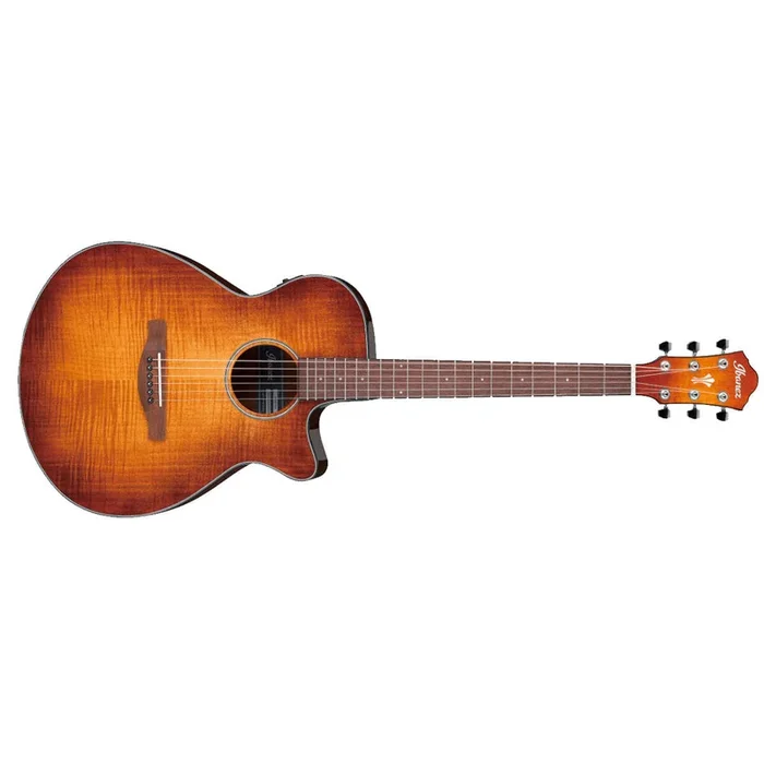 Ibanez AEG70 Acoustic Guitar AEG Flame Maple Gloss Vintage Violin w/ Pickup & Cutaway – AEG70VVH