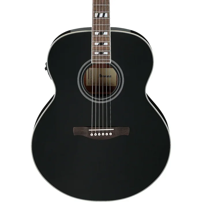 Ibanez Artwood Series Acoustic Electric Guitar, Black High Gloss