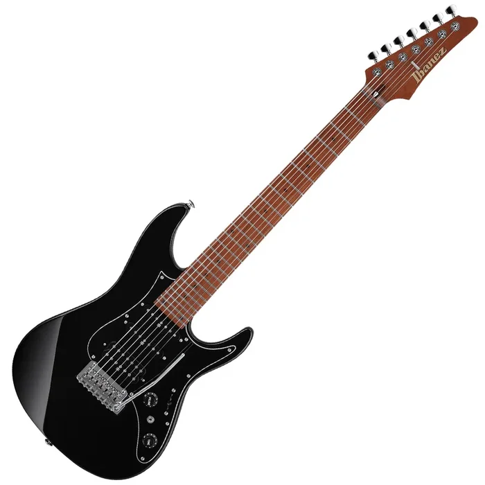 Ibanez AZ Prestige 7 String Electric Guitar in Black w/Case – AZ24047BK