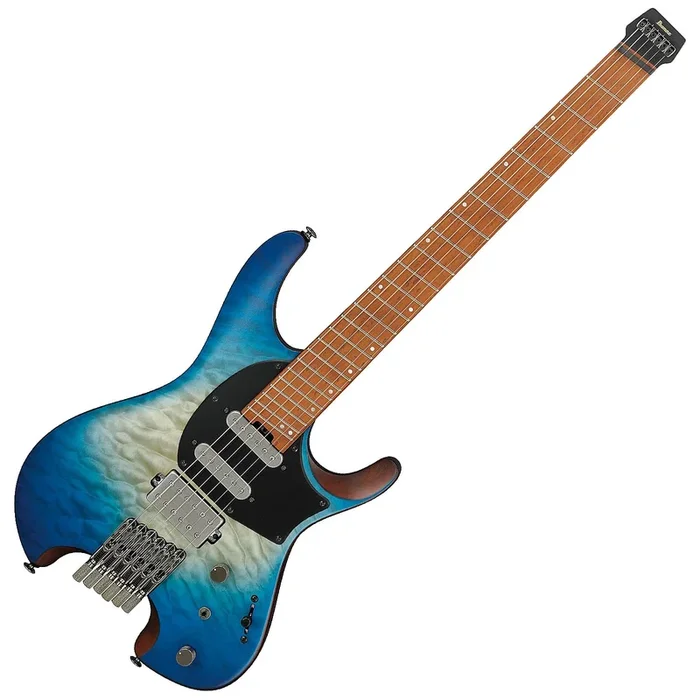 Ibanez Q54QM Headless Quilted Maple Electric Guitar in Blue Sphere Burst Matte w/Bag – QX54QMBSM