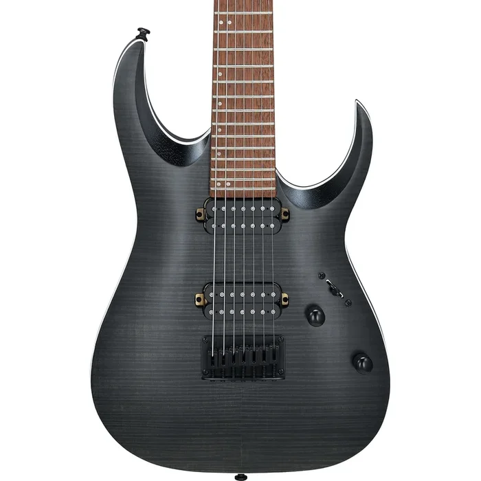 Ibanez RGA742FMTGF Standard 7-String Electric Guitar, Transparent Gray Flat