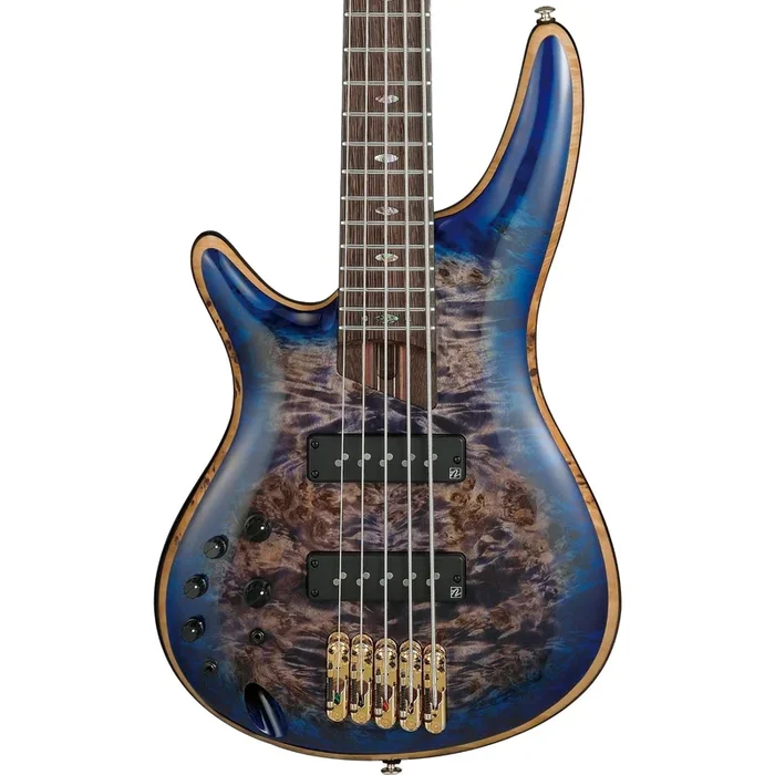 Ibanez SR Premium 5 String Left Handed Electric Bass – Cerulean Blue Burst