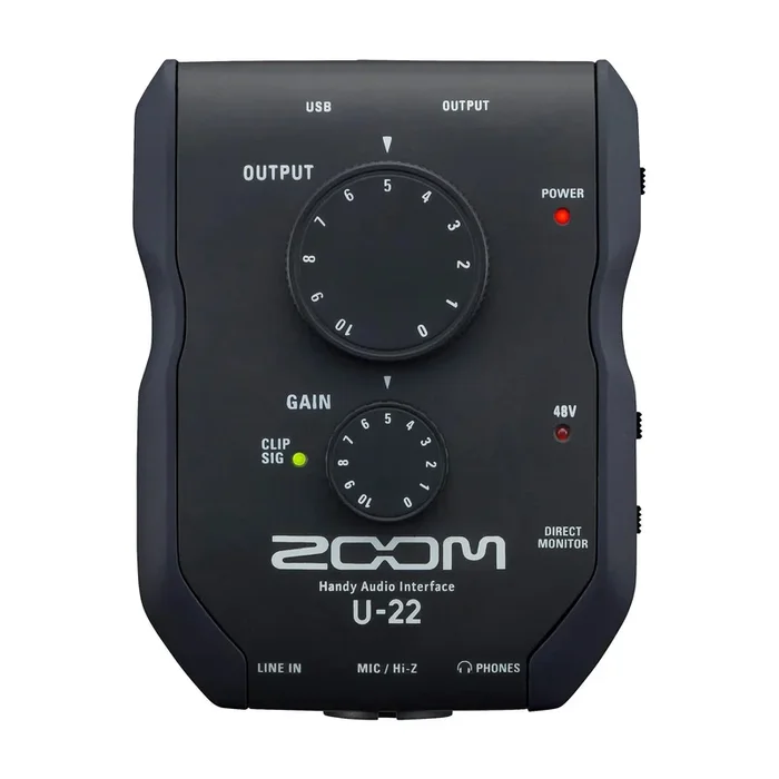 Interfaz de audio práctica Zoom U-22