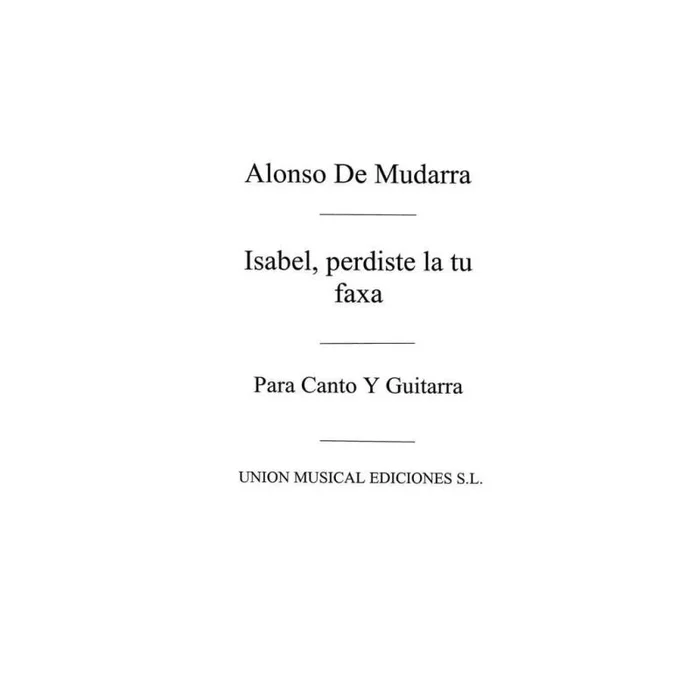 Isabel Perdiste De Tu Faxa (Azpiazu)